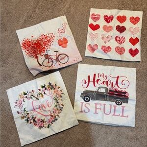 Set of 4 Valentine's Day Pillow Covers